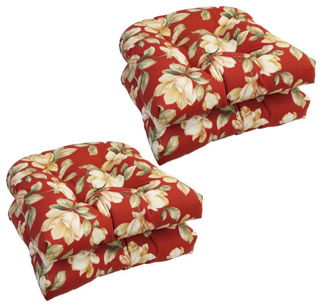 Transform Your Patio with a Set of Four 19″ U-Shaped Tufted Cushions