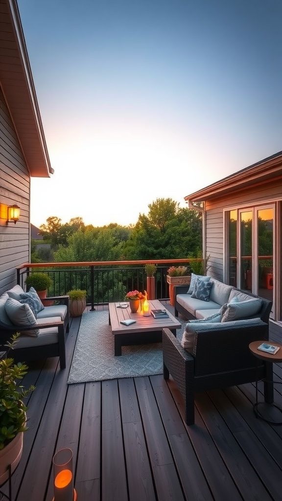 20 Stunning Backyard Deck Ideas For Your Outdoor Oasis - Upcycled ... throughout Catalina Outdoor Sofa, Charcoal, 3 Seat