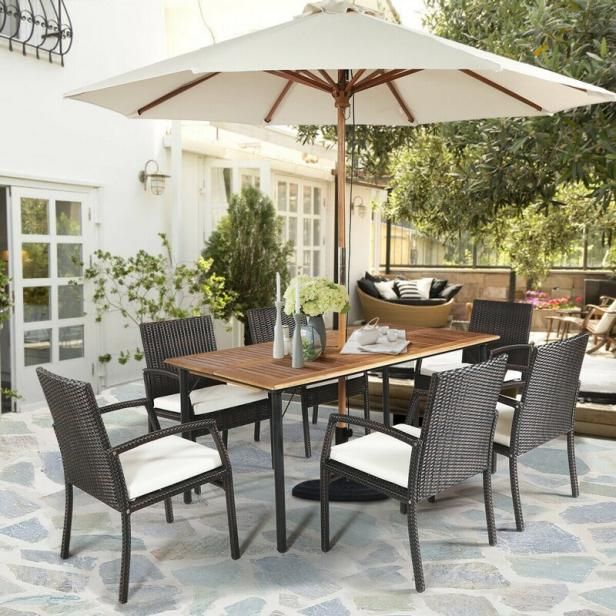 8 Patio Dining Sets For Every Style And Budget – Artofit regarding Riverside 5 Piece Outdoor Patio Aluminum Set White Gray