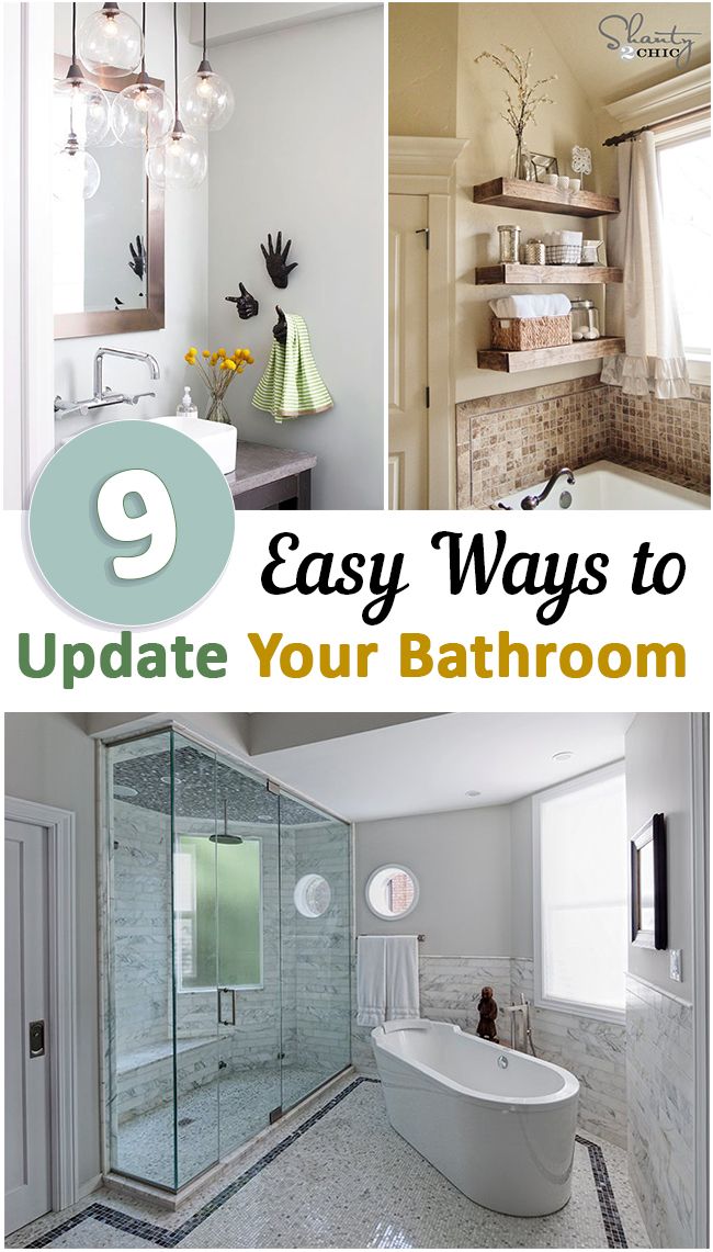 9 Easy Ways To Update Your Bathroom – Sunlit Spaces | Diy Home Decor ... in Upgrade Shower Arm To Adjustable Type