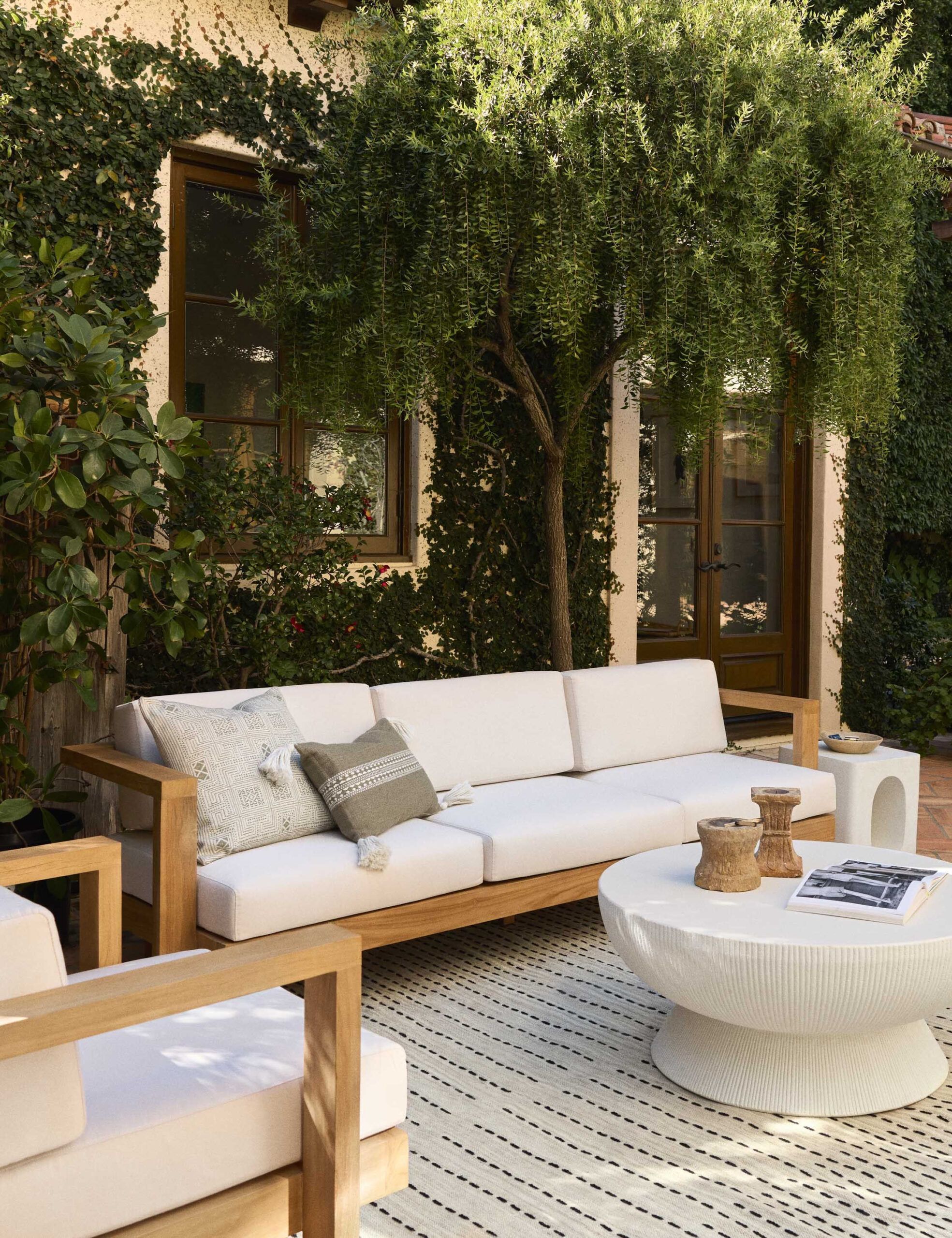 A Streamlined, Linear Design Strikes A Breezy Modern Appeal In The ... regarding Understanding the appeal of white outdoor furniture in contemporary settings