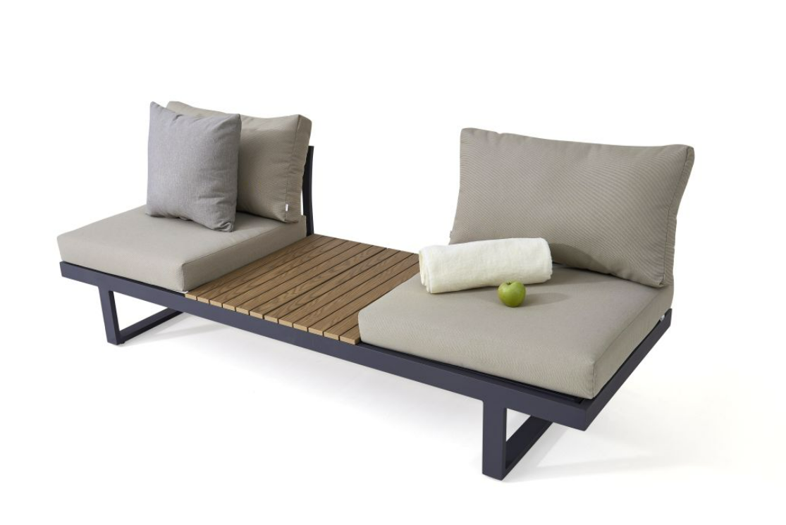 Aluminium Multi-Functional Outdoor Corner Sofa Sun Lounge For Demestic ... intended for Bristol Canvas Granite Durable Frame Outdoor Sofa