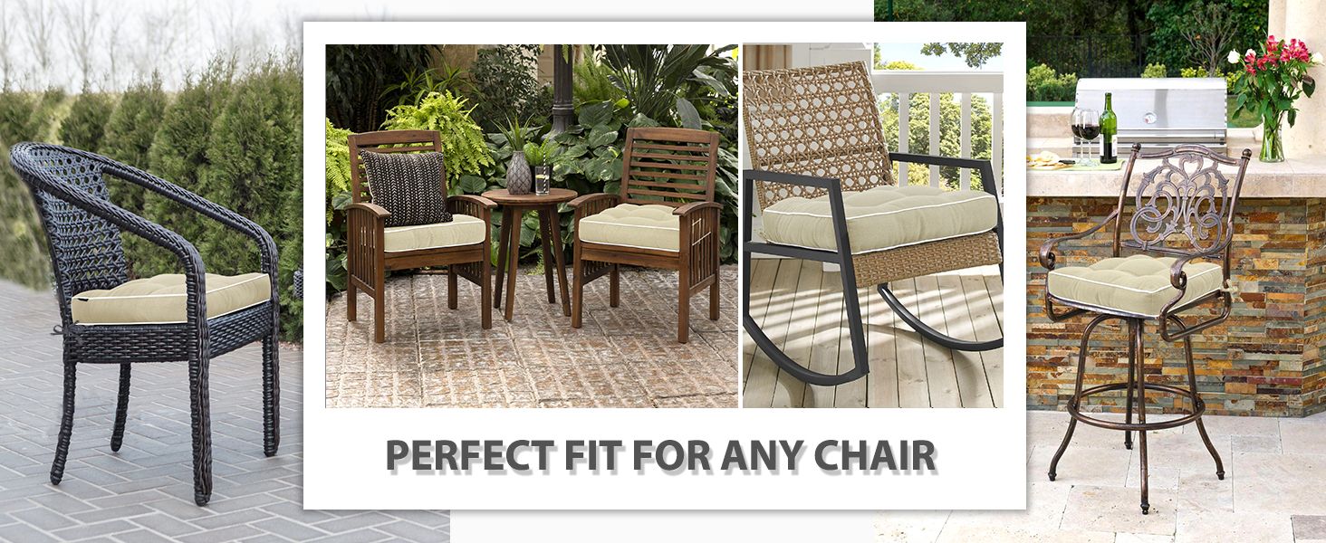 Amazon.com: Favoyard Patio Cushions 19 X 19 Inch Indoor &amp; Outdoor Chair ... with Sunbrella Canvas Charcoal Outdoor Corded Cushion Set, 22"X22"