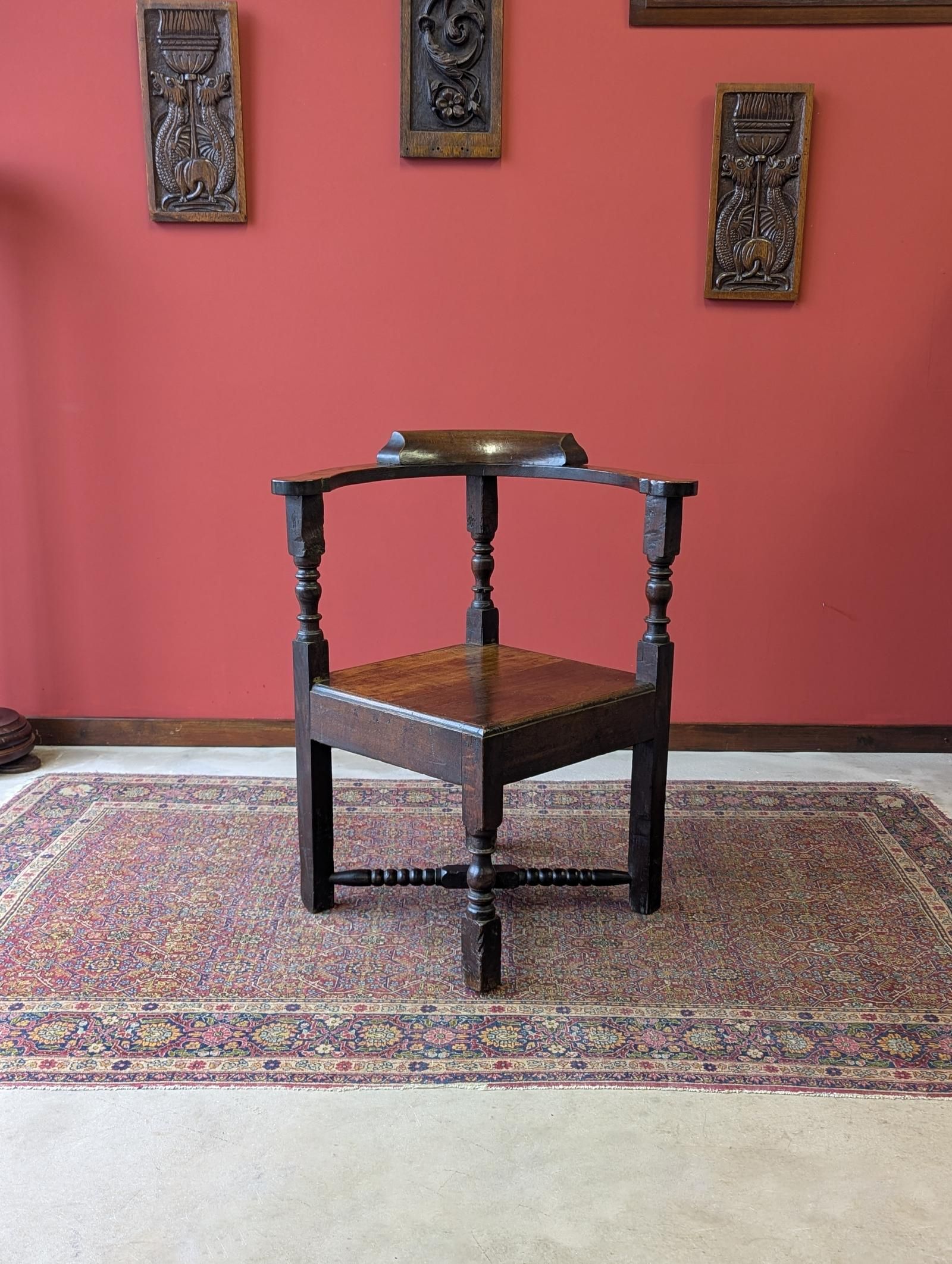 Antique 19Th Century Estate Made Oak Bow Back Corner Chair - 3406 ... inside Bel Air Three-Back Corner Chair, Shade/Cast Silver