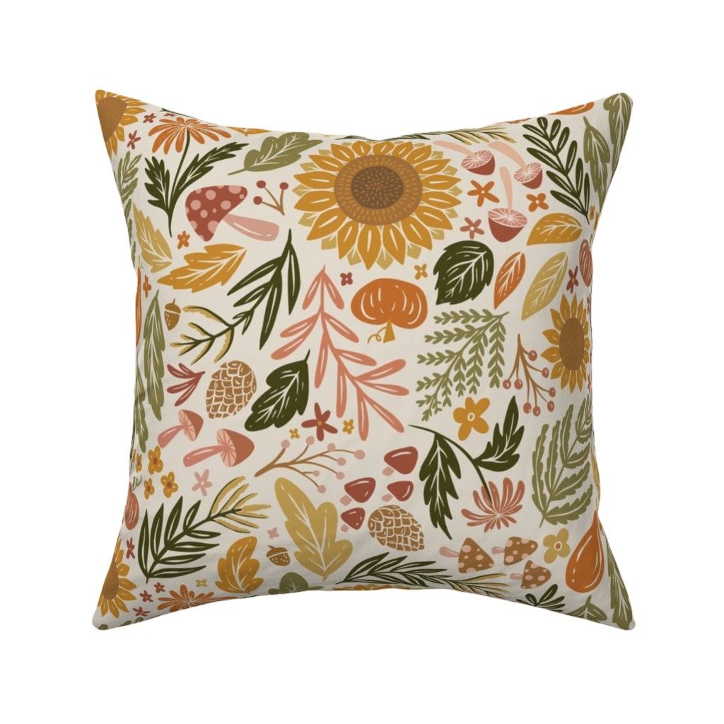 Autumn-Themed Pillows | Shutterfly with regard to Pink Fern Leaves 20X20 Indoor/Outdoor Pillow