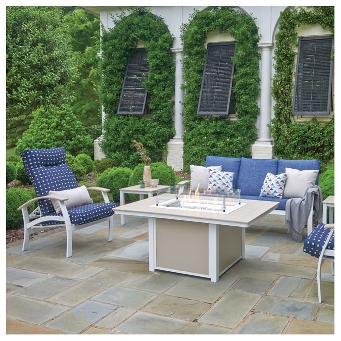 Belle Isle Three-Seat Sofa - Pool Furniture Supply inside Belle Isle Cushion 3-Seat Outdoor Sofa, Restore Sparrow/Kona