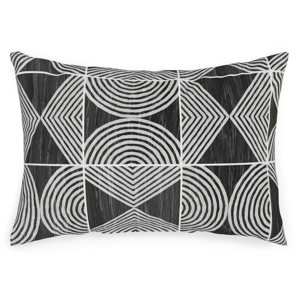 Boho Tribal Woodcut Geometric Shapes Outdoor Pillow | Shutterfly intended for Maximizing Comfort and Style with Outdoor Geometric Pillow Designs