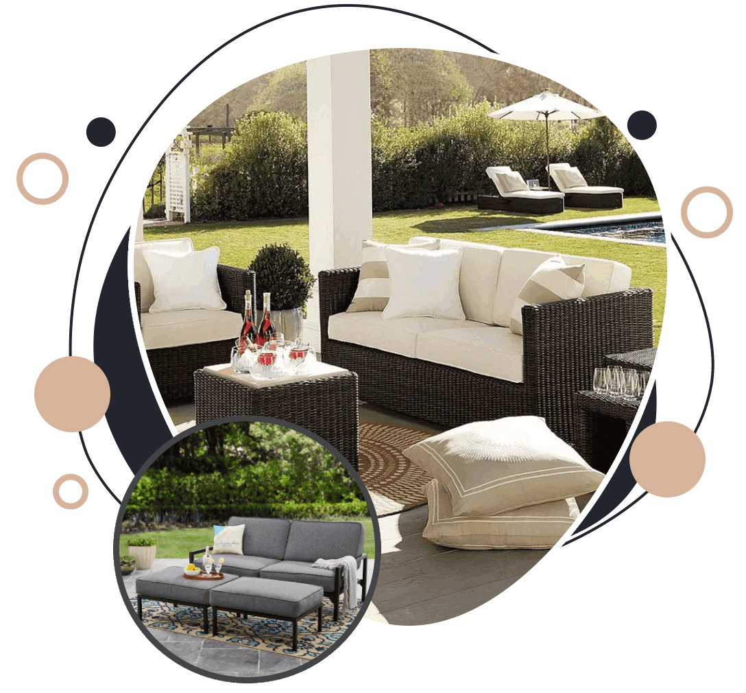 Buy Outdoor Sofa Dubai | Luxury Garden &amp; Patio Seating Set with Liberty Furniture Plantation Key 80"W Aluminum Outdoor Sofa In Granite Gray