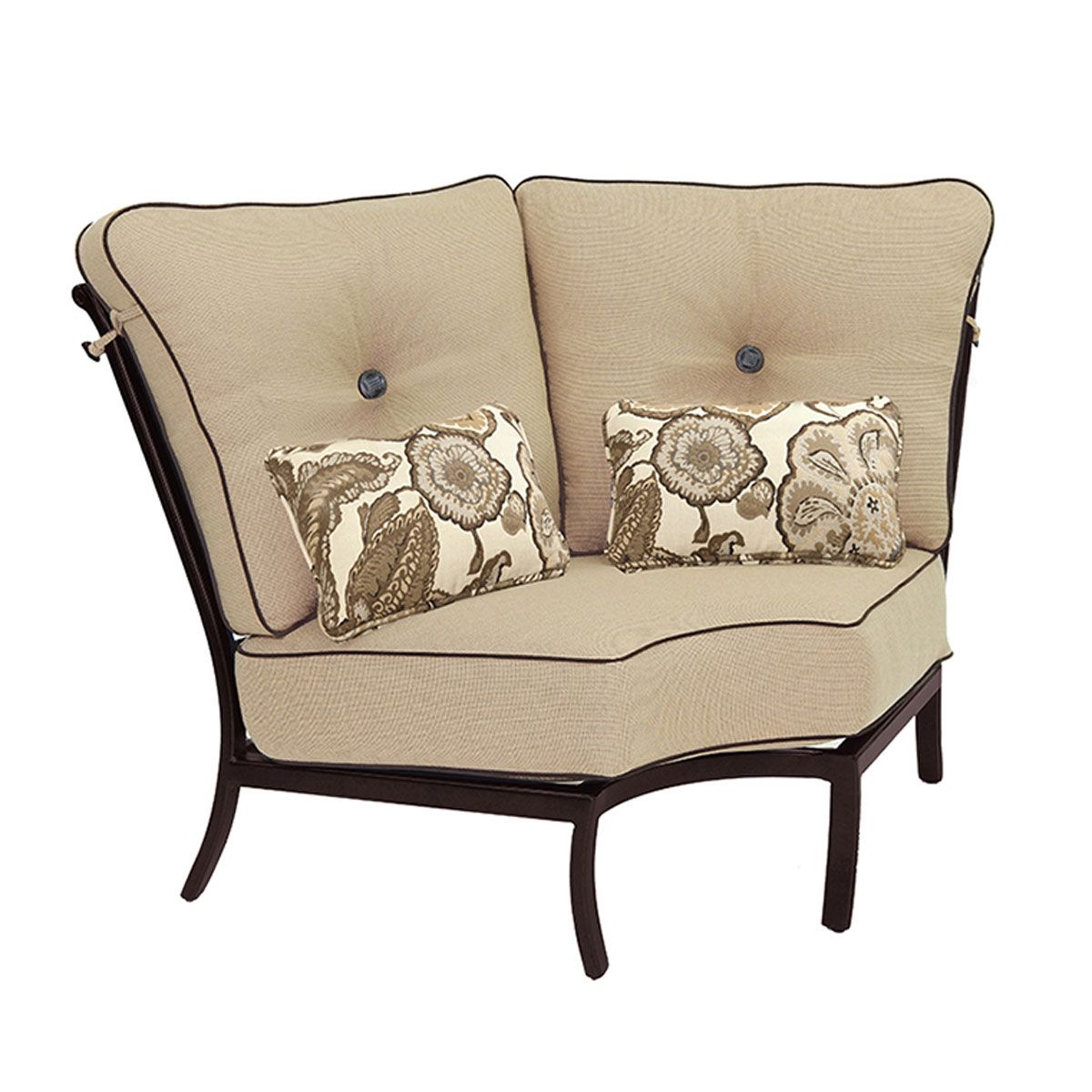 Castelle Monterey High Back Sectional Corner Lounge Chair- Ohio ... intended for Bel Air Three-Back Corner Chair, Shade/Cast Silver