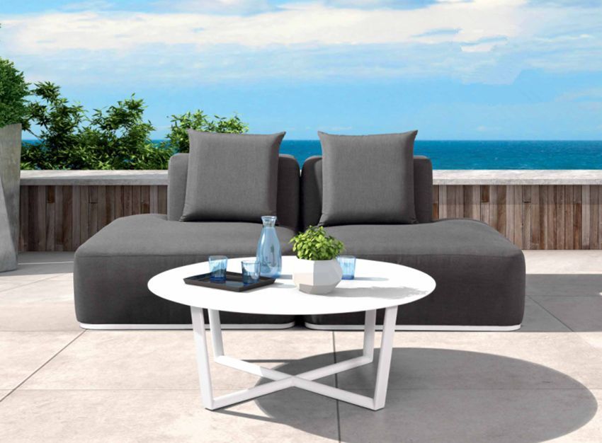 Creating comfortable outdoor retreats with Sabbia Sunbrella modern sofa design