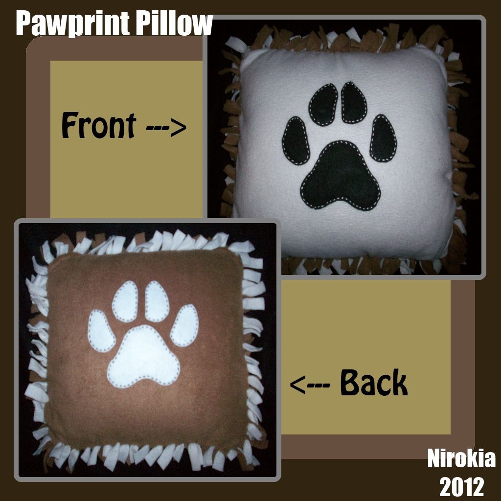 Chocolate &amp; Cream Paw Print Pillow — Weasyl regarding Frontporch Paw Prints "Machine Washable" Indoor/Outdoor Pillow