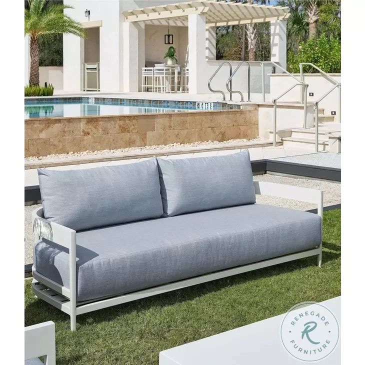 Coastal Living South Beach Chalk Outdoor Sofa From Universal | Coleman ... within Understanding the Art of South Beach Sofa Design