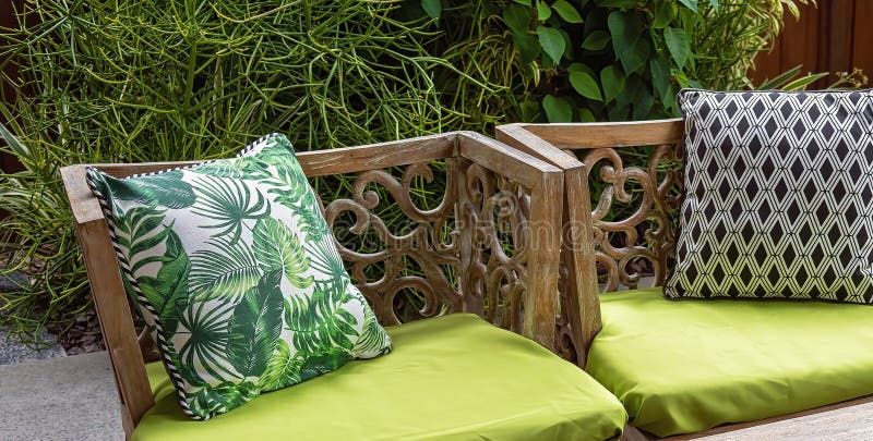 Comfortable Outdoor Seating Stock Image - Image Of Home, Contemporary ... for Vidaxl Patio Lounge Set 10 Piece With Cushions Gray Poly Rattan Garden Seat, Black And Water Blue, 1 Piece, 4X Corner + 4X Middle + 2X Footrest