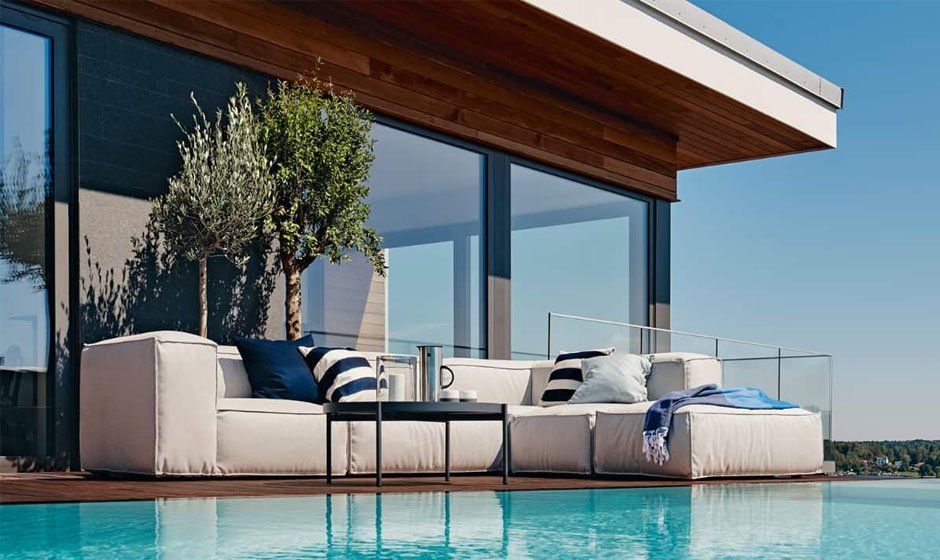 Comparing Aluminum Outdoor Furniture With Other Materials - Lucykingdom intended for 22-"X45" Spun Polyester Solid Outdoor Tufted Chair Cushion Blue