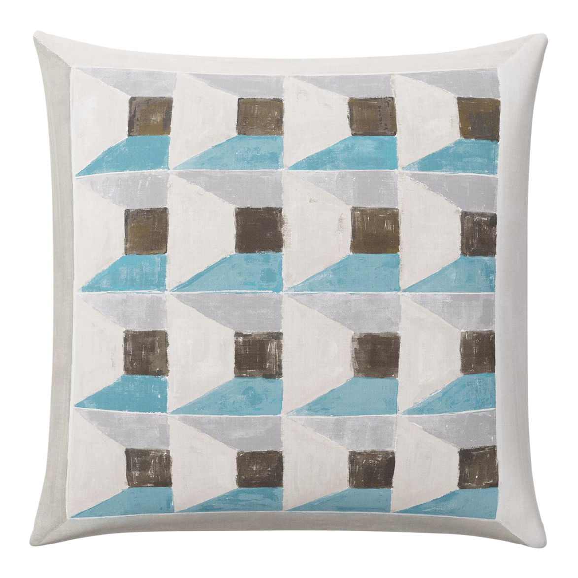 Contemporary Indoor/Outdoor Pillow In Black &amp; White Modern Art By ... pertaining to Vibe By Jaipur Living Papyrus Striped Indoor/Outdoor Lumbar Pillow, Blue/Ivory