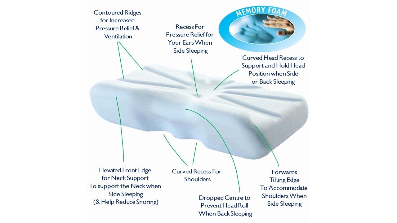 Contoured Neck Pillows Memory Foam - Back In Action regarding Visions Iii Ripples Indoor/Outdoor Pillow Gulf 20"X20"
