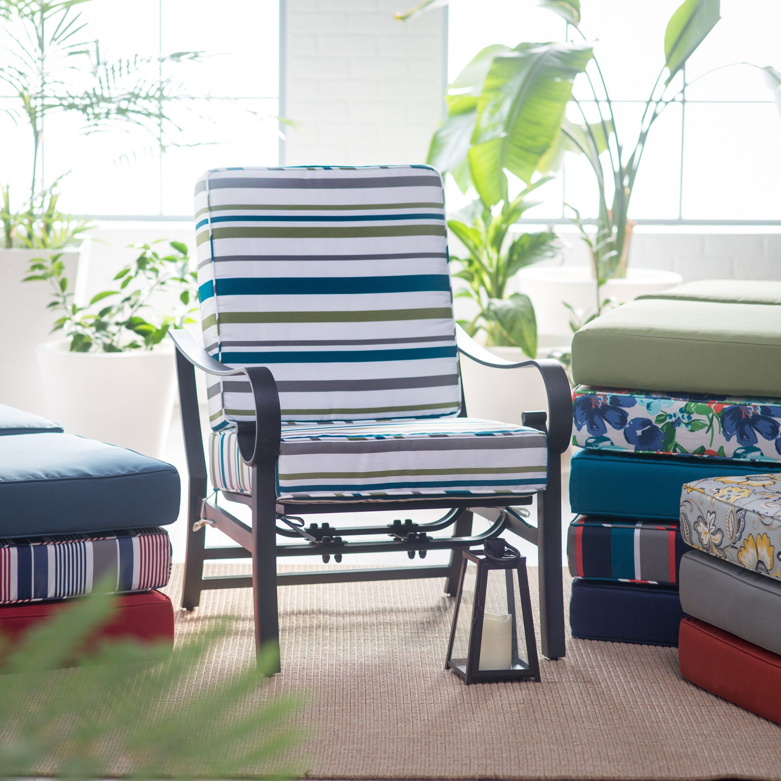 Coral Coast Classic Hinged Outdoor Deep Seating Cushion | From ... pertaining to Sunbrella Canvas Navy Blue Outdoor Deep Seat Cushion, 23X27