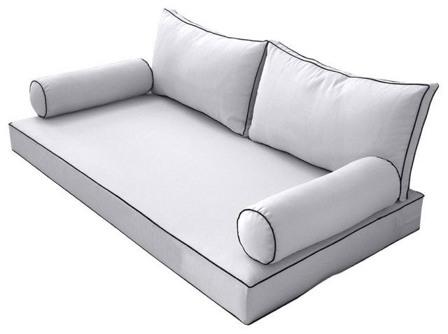|Cover Only| Style2 Twin Contrast Trim Daybed Mattress Bolster Back ... within Cover Only