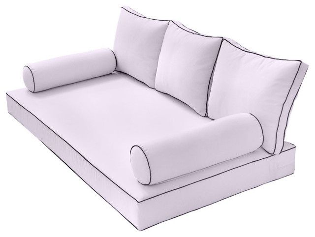 |Cover Only| Style3 Twin Contrast Trim Daybed Mattress Bolster Back ... in  Style1 Twin Contrast Trim Daybed Mattress Bolster Back Covers Ad106