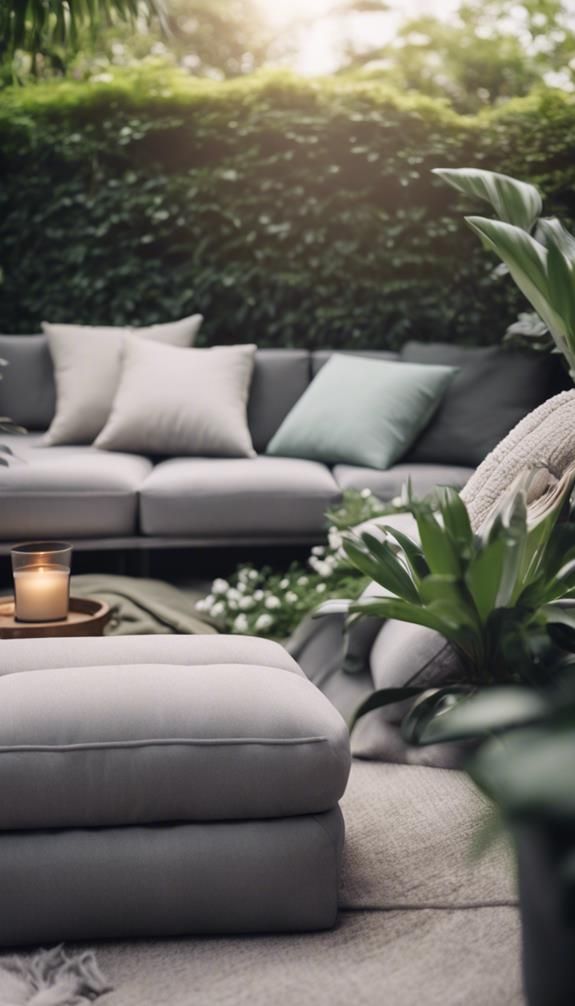 Covered Patio Ideas For An Attached Patio - Backyard Eden pertaining to Catalina Outdoor Sofa, Charcoal, 3 Seat