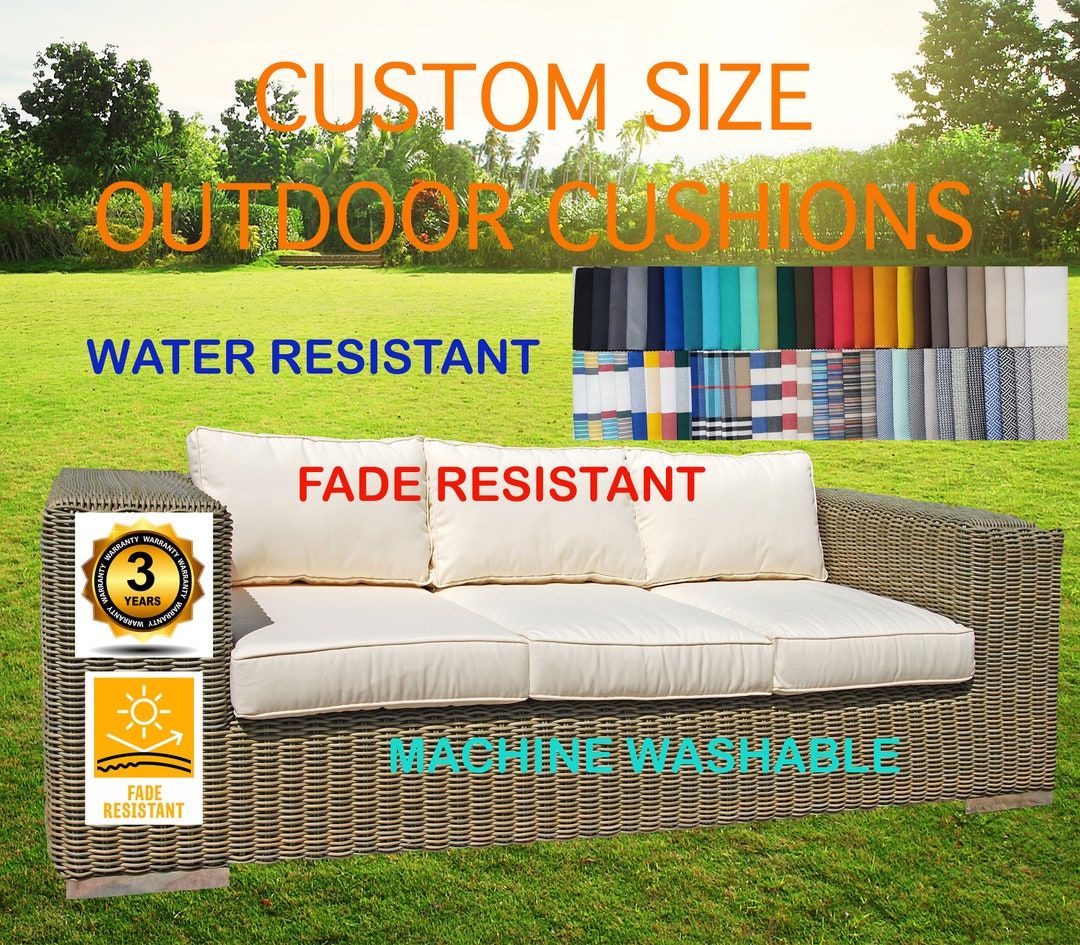 Custom Outdoor Cushions And Covers Foam Or Fiber Filled Fade Resistant ... pertaining to The Art of Selecting Weather-Resistant Outdoor Cushion Materials