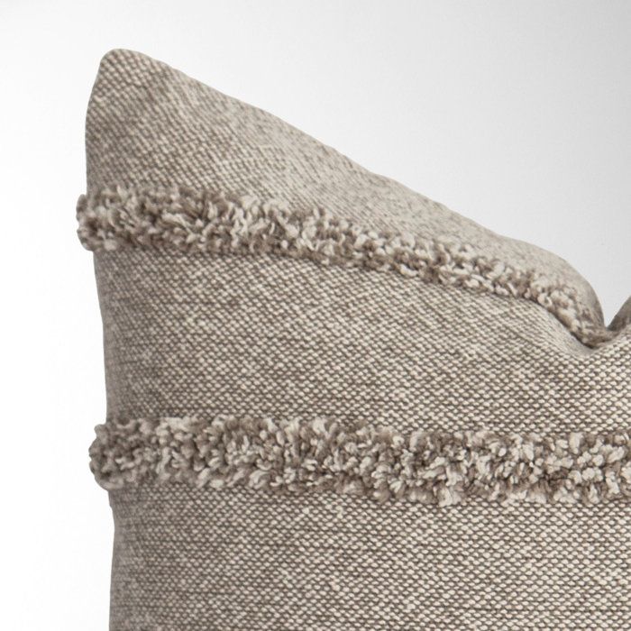 Dakota Fields Challender Striped Cotton Pillow Cover | Wayfair pertaining to Design features that make luxury stripe pewter pillows stand out