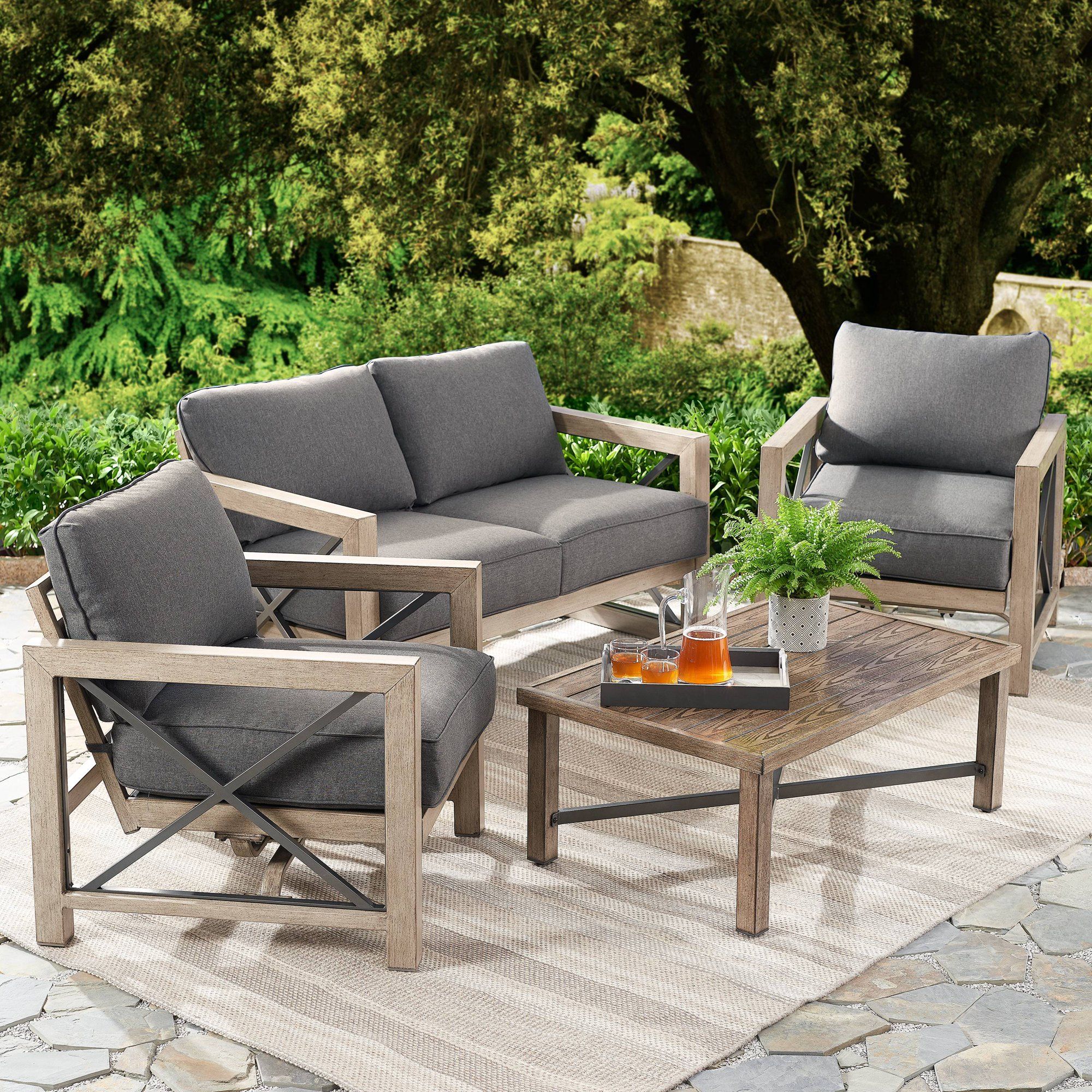 Dark Grey Patio Furniture Set At Wayne Rivera Blog regarding Sonoma Outdoor Sofa, 60", Weathered Grey, Fsc