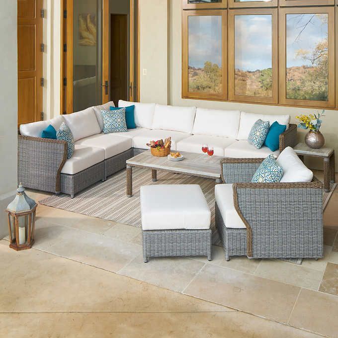 Deck Furniture Layout, Patio Layout, Outdoor Furniture Sets, Furniture ... with Vidaxl Patio Furniture Set 10 Piece Sofa Set With Cushions Solid Wood Pine