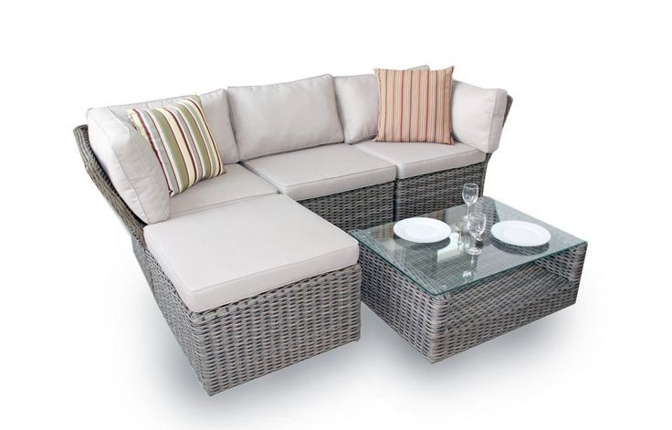 Deco Alfresco-5Pc High Back Modular Corner Sofa Set - Half Moon Rattan with regard to Creating Comfortable Al Fresco Areas with Modular Sofa Sets
