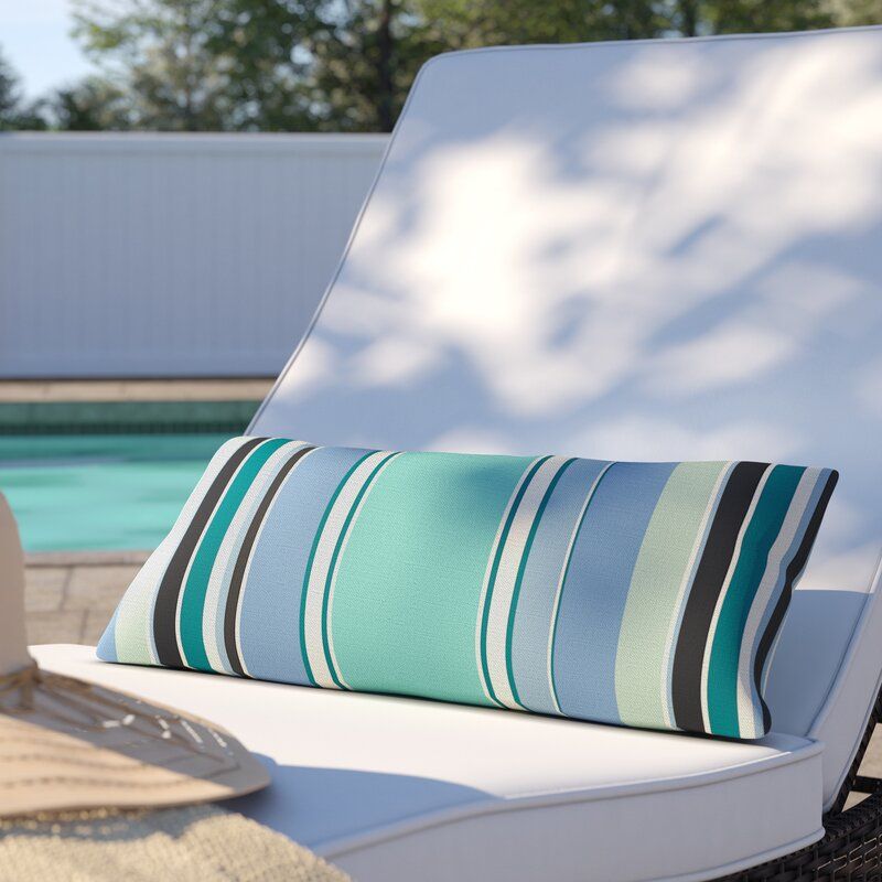 Dolce Oasis Kenner Striped Sunbrellaâ® Indoor/Outdoor Throw Pillow ... regarding Designing outdoor living spaces with Sunbrella Dolce Oasis pillow collections