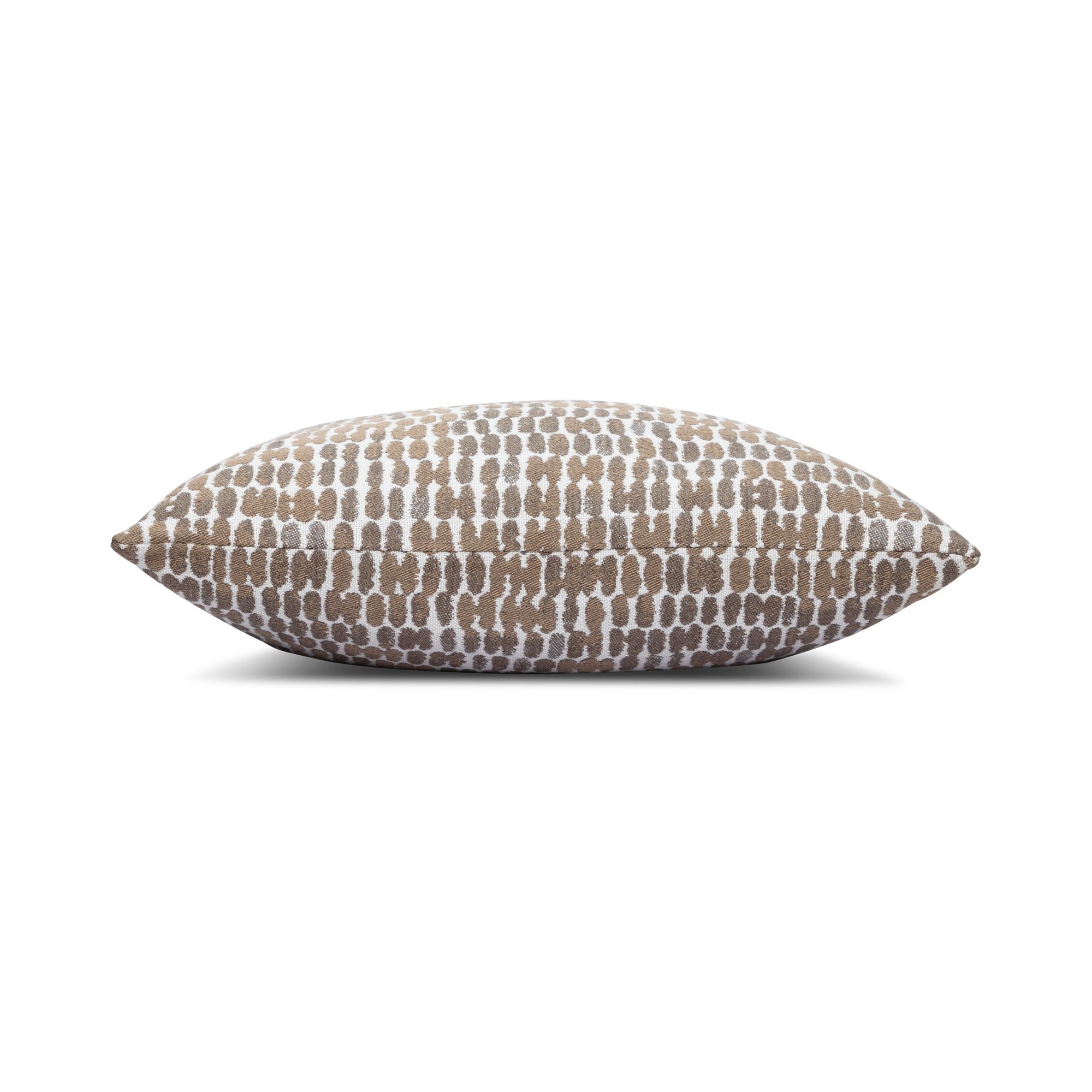 Elaine Smith 22" X 22" Thumbprint Latte Sunbrella Outdoor Pillow ... inside Maximizing comfort with thumbprint latte performance pillows in various settings