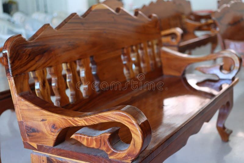 Empty Space Large Teak Chair Brown Wood Asian Style Furniture Stock ... inside Understanding the Durability and Aesthetics of Cypress Teak Wood in Large-Scale Sofa Design