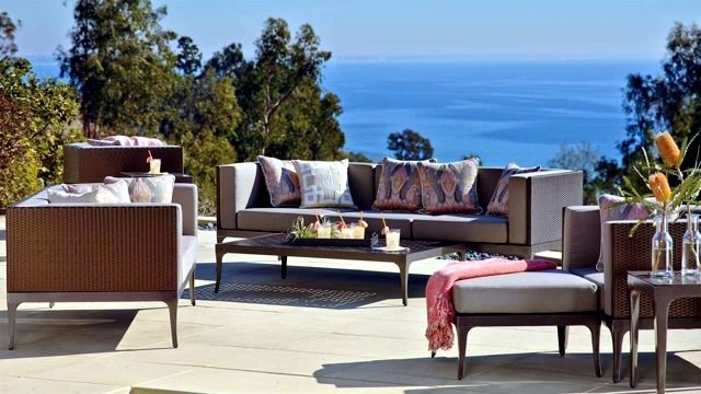 Garden Furniture And Patio Furniture Ideas For Comfortable Seating -100 ... for Vidaxl Patio Lounge Set 10 Piece With Cushions Gray Poly Rattan Garden Seat, Black And Water Blue, 1 Piece, 4X Corner + 4X Middle + 2X Footrest