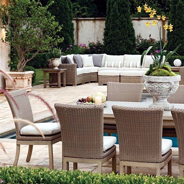 Garden Furniture And Patio Furniture Ideas For Comfortable Seating -100 ... inside Vidaxl Patio Lounge Set 10 Piece With Cushions Gray Poly Rattan Garden Seat, Black And Water Blue, 1 Piece, 4X Corner + 4X Middle + 2X Footrest