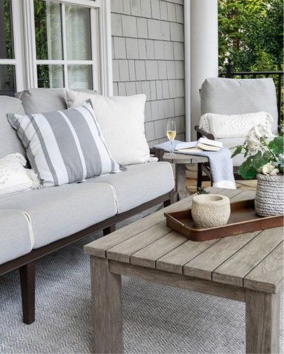 Gray And White Outdoor Patio Furniture | White Patio Furniture, Gray ... for Sonoma Outdoor Sofa, 60", Weathered Grey, Fsc