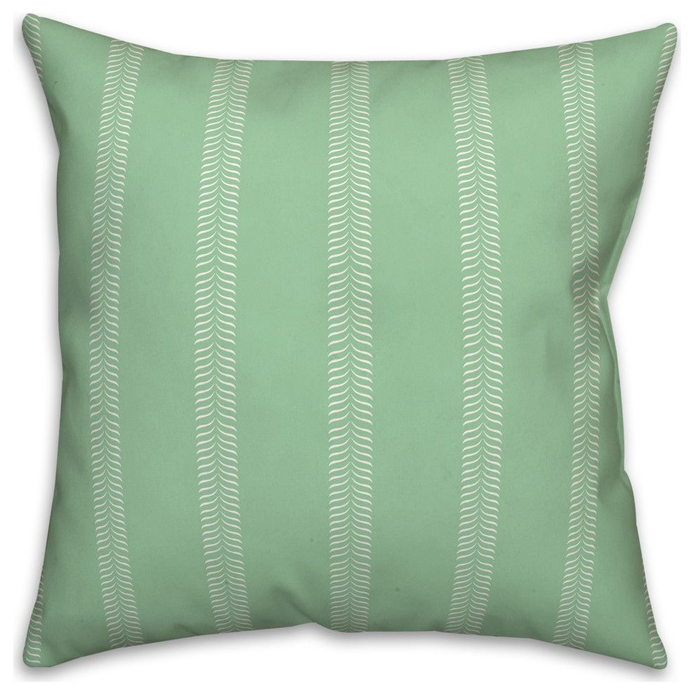 Green Lines 20X20 Indoor/Outdoor Pillow, 20X20 - Contemporary - Outdoor ... throughout Basketweave Tuscan Indoor/Outdoor Performance Pillow, 20"X20"