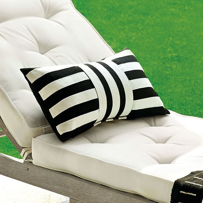 Hamptons Indoor/Outdoor Pillow | Ballard Designs throughout Visions Iii Bees Indoor/Outdoor Pillow, Honey, 12"X20"