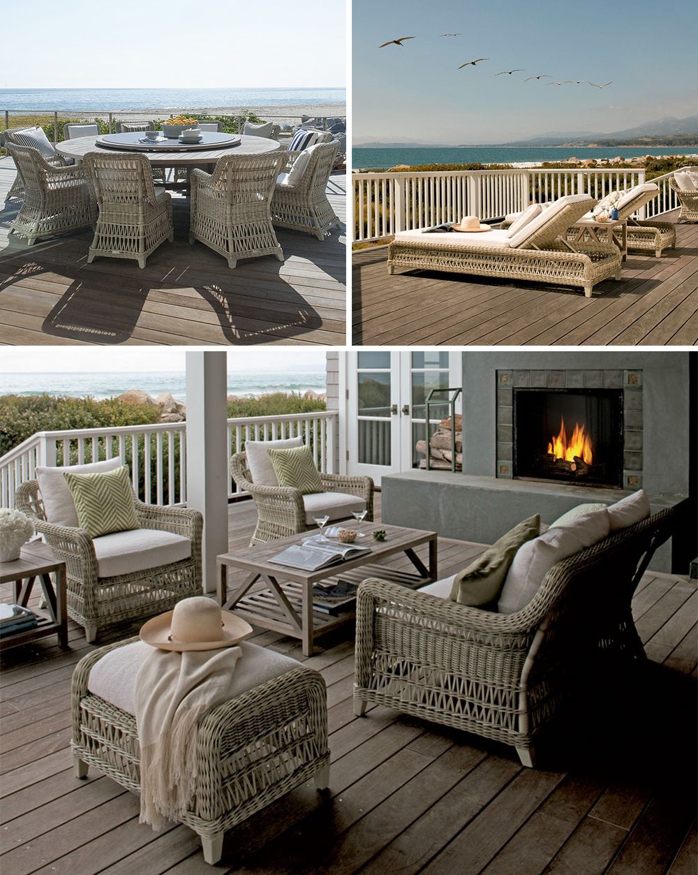 Helpful Tips You Need To A Happy, More Alfresco Lifestyle - The Quiet Moose inside Dawn Outdoor 3-Seater Sofa, Antique, Sunbrella Sailcloth Seagull Cushion