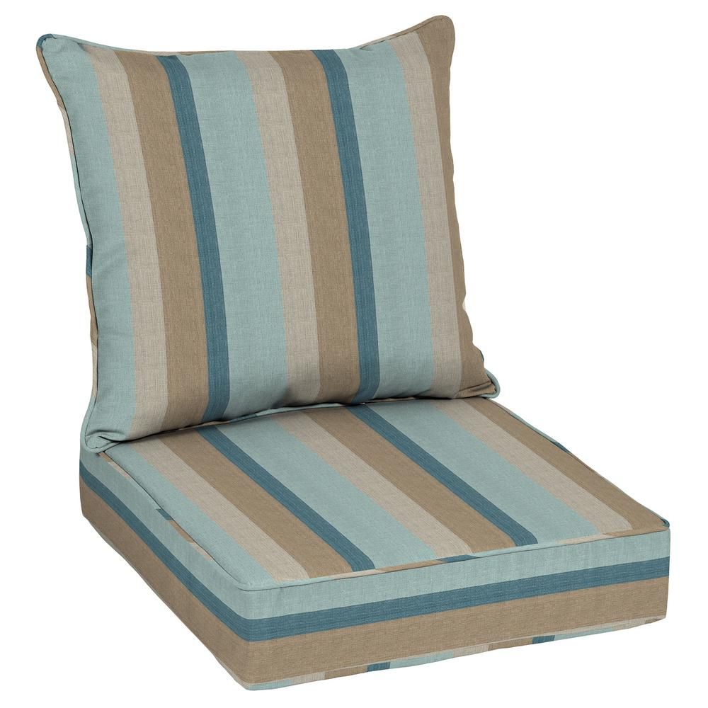 Home Decorators Collection 24 X 24 Sunbrella Gateway Mist Deep Seating ... throughout Sunbrella Gateway Mist Outdoor Pillows, Set Of 2, 13X20