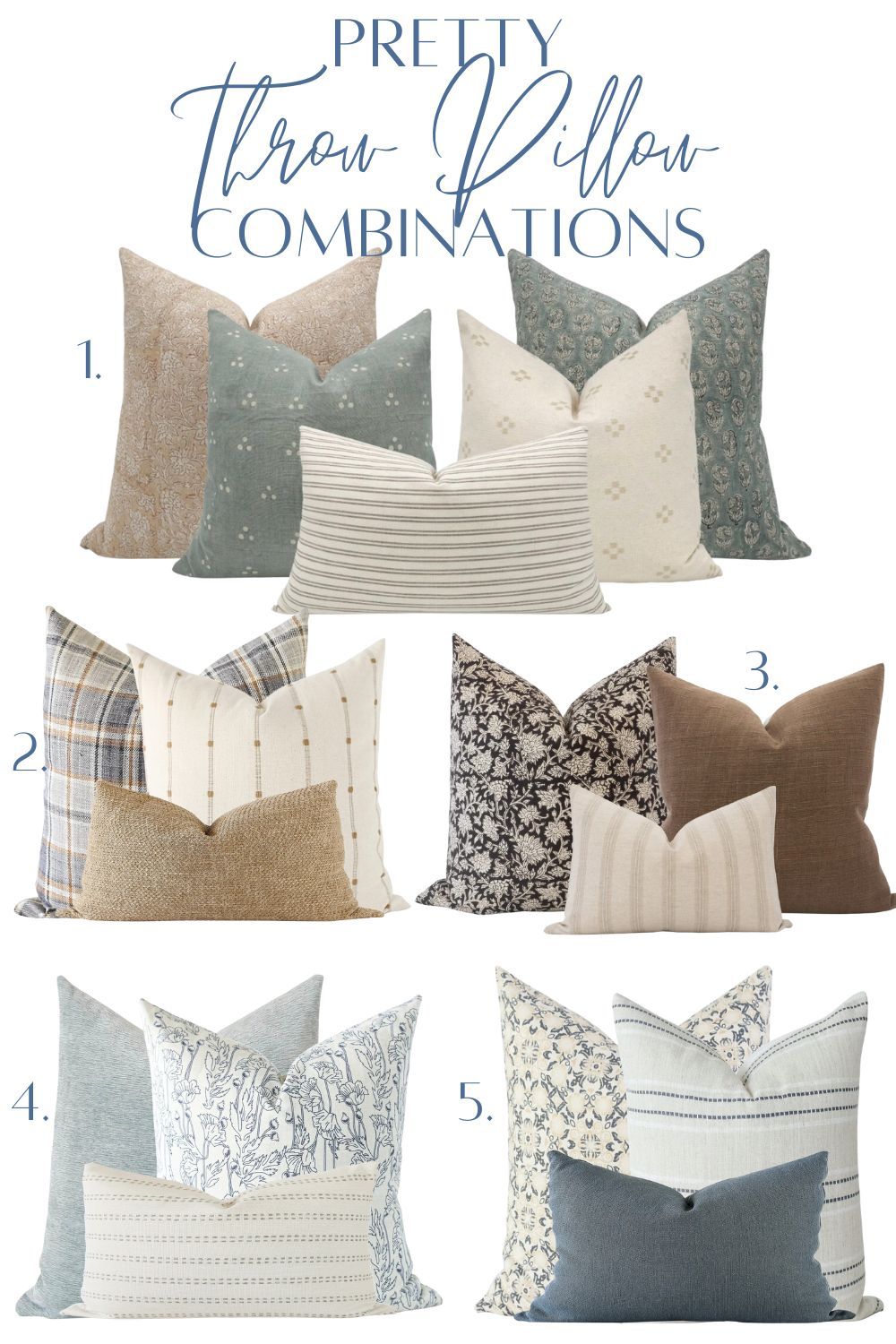 How To Mix And Match Throw Pillows Like A Pro - Jenna Kate At Home inside Antler Icons Throw Pillow, Set Of 2, 16 X 24 Inches