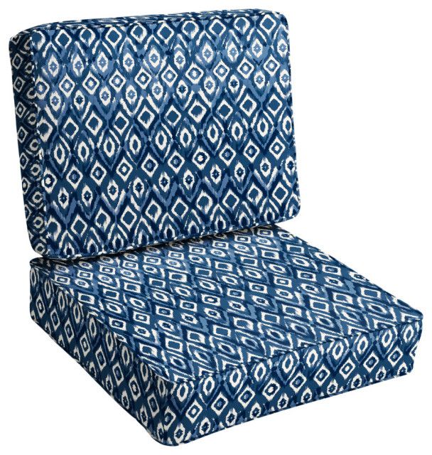 Indigo Graphic Corded Outdoor Deep Seating Cushion Set, 23X27X5 ... with regard to Designing comfortable outdoor spaces with deep seating cushion sets