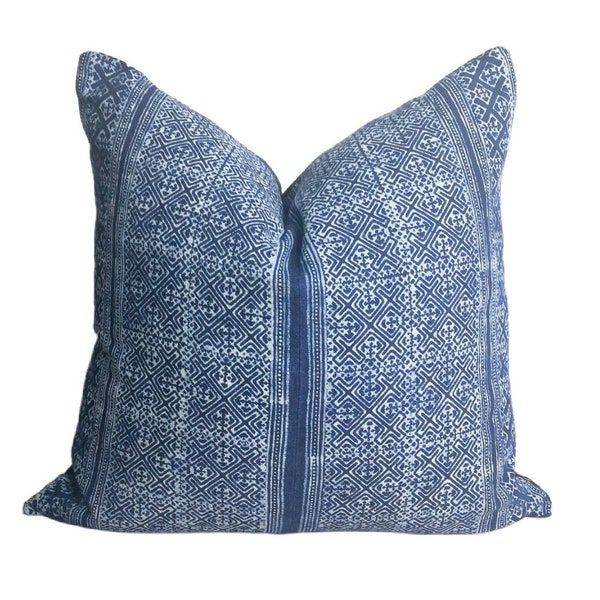 Indigo Pillow - Etsy in Noble Indigo Indoor/Outdoor Performance Pillow, 20"X20"