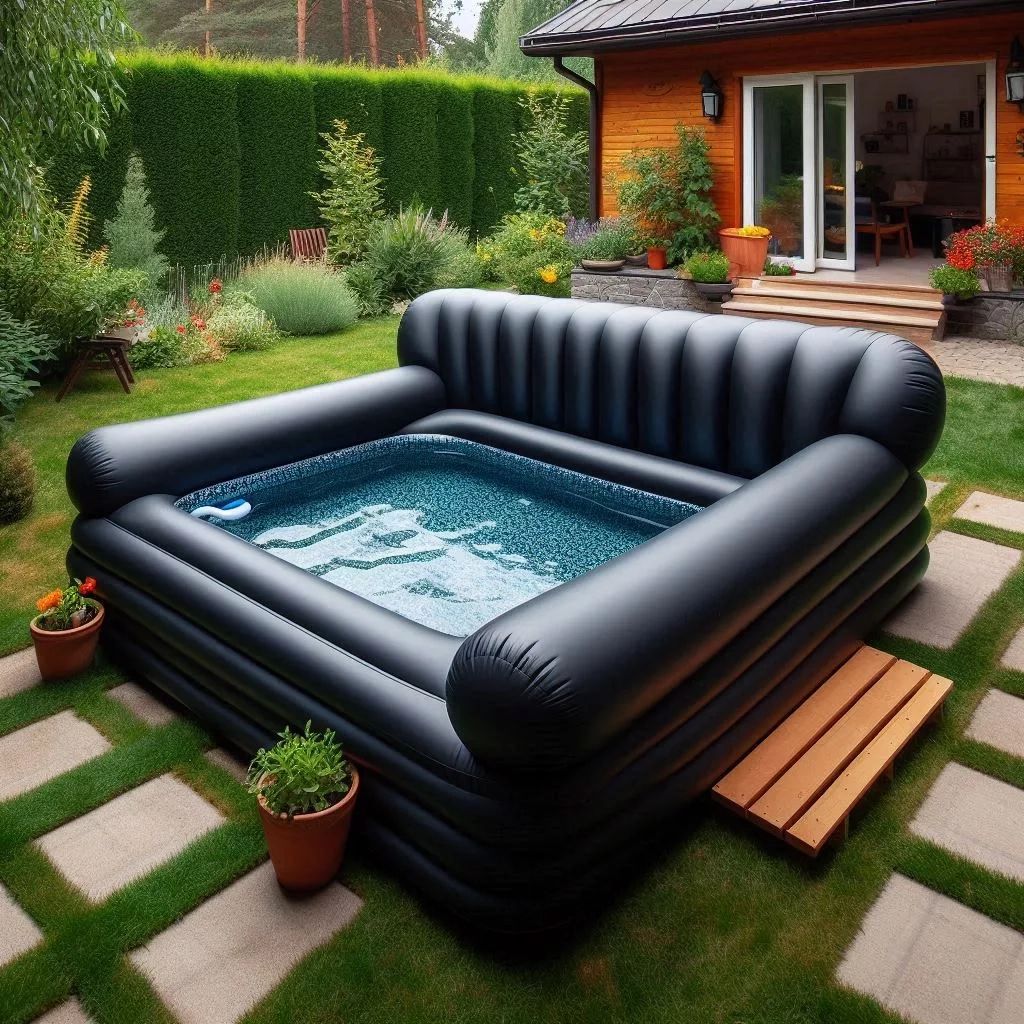 Inflatable Sofa Pools: The Ultimate Blend Of Comfort And Relaxation intended for Air Sofa, Gray