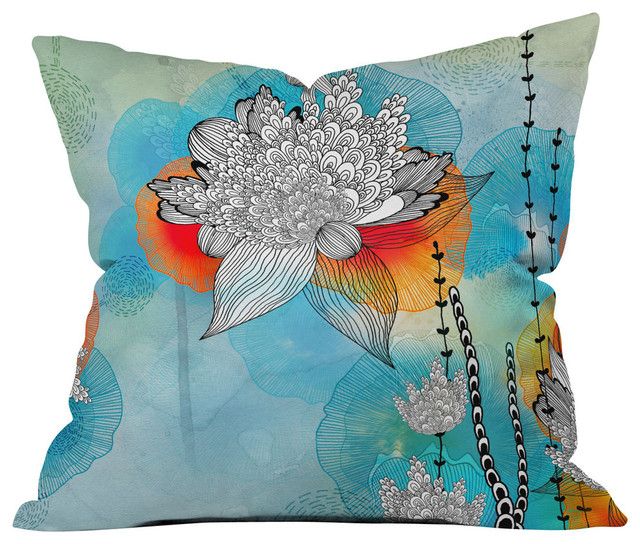 Iveta Abolina Coral Outdoor Throw Pillow, 18X18X5 - Contemporary ... with regard to Crafting Moments: The Story Behind Iveta Abolina's Iconic Coral Outdoor Textile