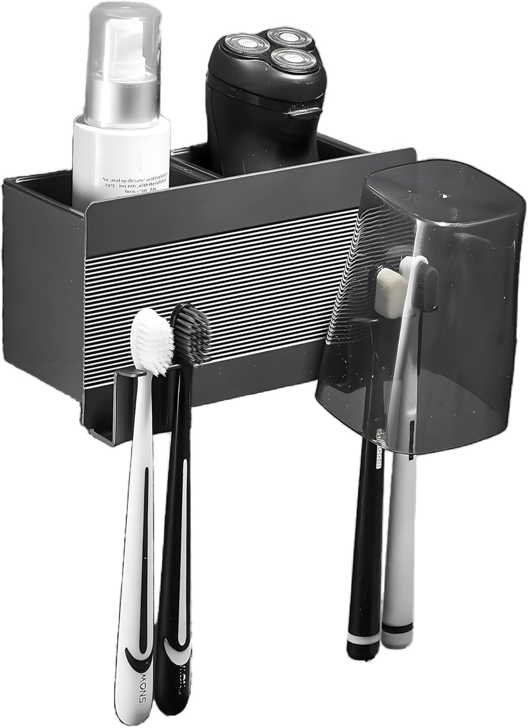 Leekayer Bathroom Toothbrush Holder Black, Space Aluminum, 2 Slot ... within Reuse Old Toothbrush For Faucet Corners