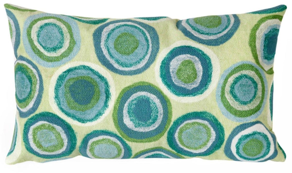 Liora Manne Visions Ii Pillow Puddle Dot Rugs | Rugs Direct throughout Visions Ii Puddle Dot Pillow, Spa, 12"X20"