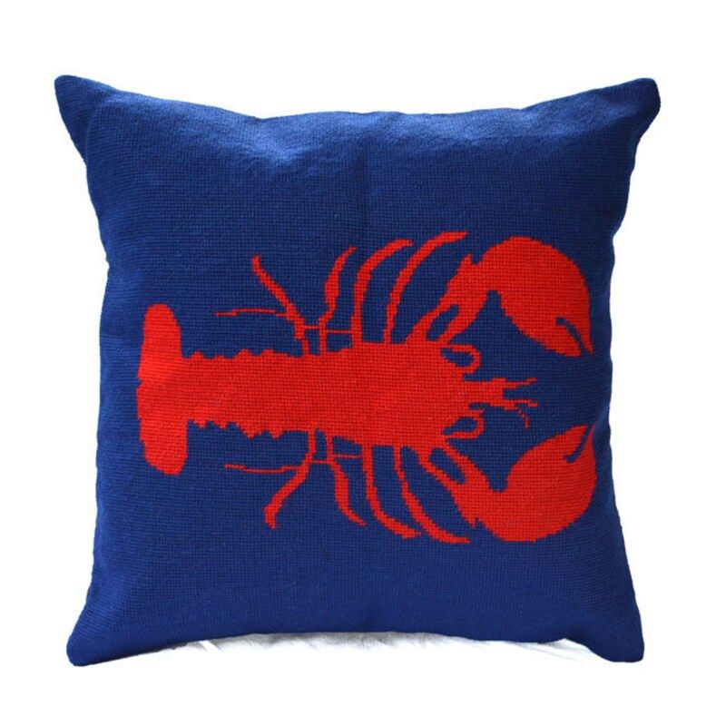 Lobster Pillow - Etsy regarding Visions Ii Lobster Pillow, 20"X20"