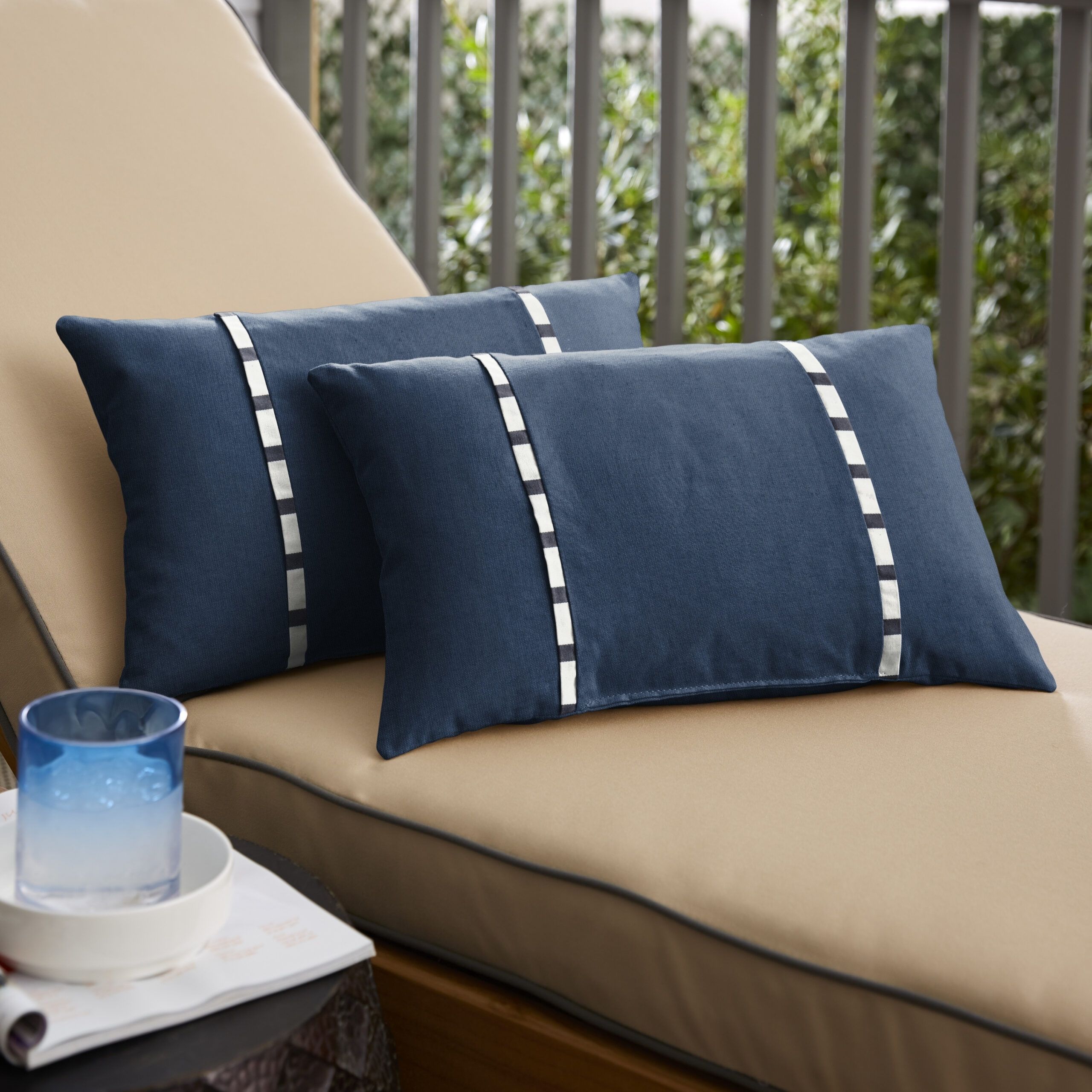 Lumbar Pillow Outdoor Throw Pillows - Bed Bath &amp; Beyond within Comparing materials in indoor outdoor pillow construction