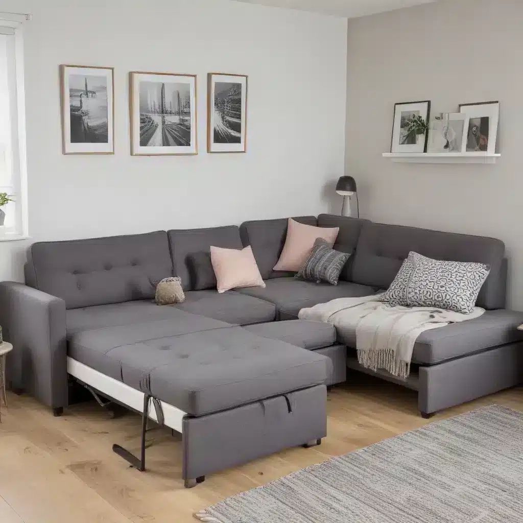 Maximizing Small Spaces With Transformative Corner Sofa Bed Designs ... throughout Modway Clearwater 6-Piece Wood Fabric Outdoor Sectional Sofa In Gray/Light Brown