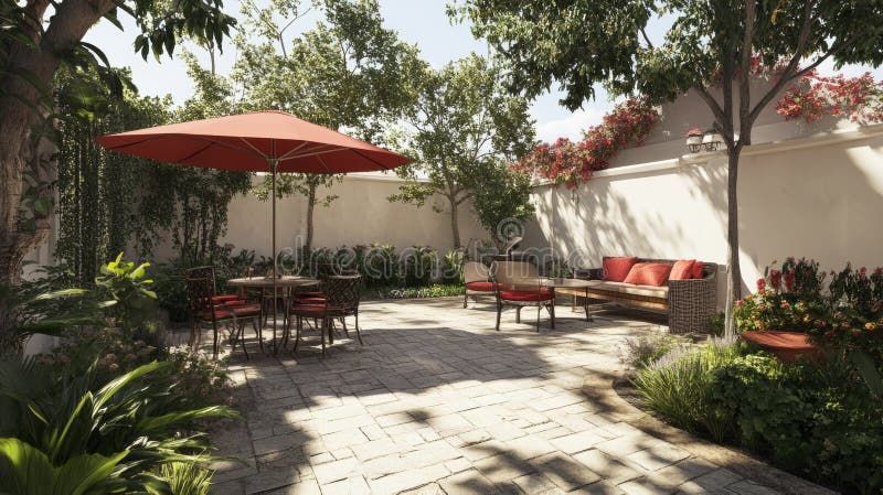 Modern Back Patio - Garden And Backyard With Seating And Place To ... with Creating comfortable seating arrangements for backyard entertaining